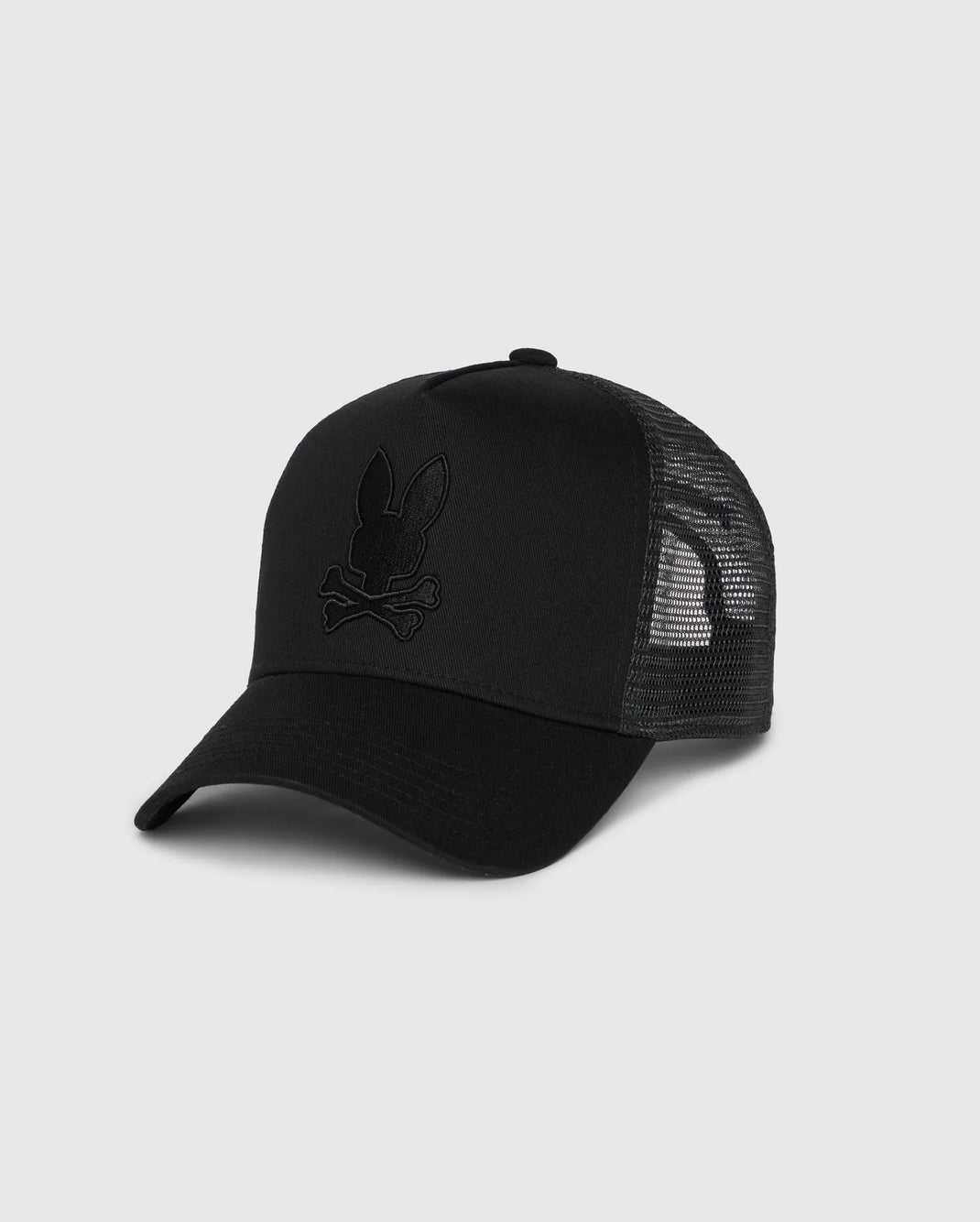 Chapeaux Psycho Bunny Houston Trucker Hat Noir Homme | CFD-09385193